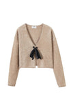 27 Miles Malibu Netty Cropped Cardigan in Driftwood; 