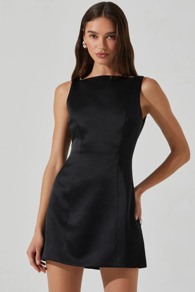 ASTR the Label Clothing Alisanne Dress Style ACDR102590S in Black;Holiday Cocktail Party Dress;Little Black Dress;LBD; 