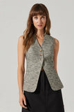 ASTR the Label Delphia Vest Style ACT18267T in Black Speckle; 