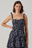 ASTR the Label Mellorie Floral Tiered Maxi Dress style ACDR102393 in Navy Grey Floral;Wedding Guest Dress;Fall Guest Dress;Event Dress; 