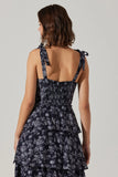 ASTR the Label Mellorie Floral Tiered Maxi Dress style ACDR102393 in Navy Grey Floral;Wedding Guest Dress;Fall Guest Dress;Event Dress; 