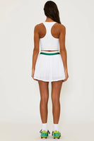 Beach Riot Irina Skirt Style BR49268S5 COWH in Courtside White; Pleated active tennis skirt