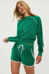 Beach Riot Clothing Greer Top Style BR49281S5 FOPA in forest park green; Green Spring Velour Top