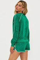 Beach Riot Clothing Greer Top Style BR49281S5 FOPA in forest park green; Green Spring Velour Top