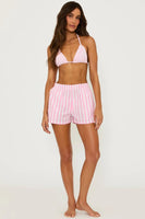 Beach Riot Clothing Tia Short Style BR47566S5 Prism Pink Stripe; 