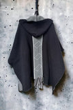 Bella Soul Pilar Hooded Knit Poncho;Knit Hooded Poncho;Fall Hooded Poncho; 