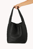 Billini AVIVA TOTE BAG in BLACK;Black Woven Tote Bag; 