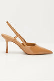 Billini Shoes Isabel Slingback heel in taupe Patent;Sling Back Pump;Fall Sling Back; 