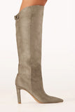 Billini Shoes Quenna Boot in Grey Suede;Suede Fall Boot;Grey Fall Boot;To the Kneen Boot;Suede To the Knee Boot; 