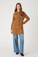 Blank NYC Dirt Bike Trench Coat Style 73K-5214-AWP in Dirt Bike;Mid Length Spring Suede Trench Coat; 