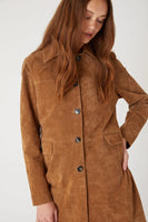 Blank NYC Dirt Bike Trench Coat Style 73K-5214-AWP in Dirt Bike;Mid Length Spring Suede Trench Coat; 