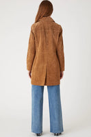 Blank NYC Dirt Bike Trench Coat Style 73K-5214-AWP in Dirt Bike;Mid Length Spring Suede Trench Coat; 