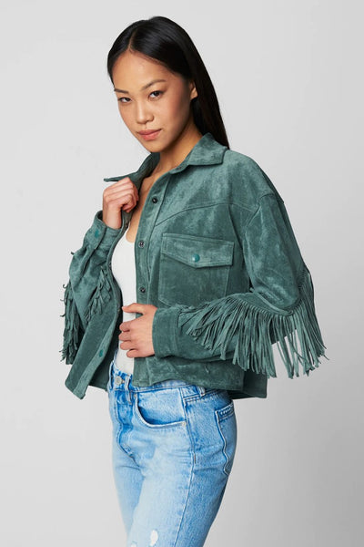 Blank nyc fringe outlet denim jacket