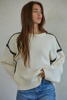 By Together Clothing Mienna Pullover Style W1701 in Cream; 