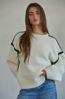 By Together Clothing Mienna Pullover Style W1701 in Cream; 