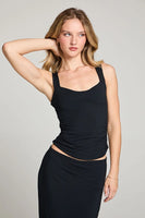 Chaser Brand Clothing Mila Licorice Black Tank Top Style CWA469-LICRCE in Licorice; 