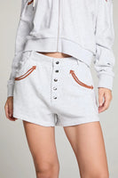 Chaser Brand Clothing Western Detail Shorts Style CWA487-CHA7951-LTHGRY in Light Heather Grey; 