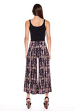 Deborah Viereck Clothing Bill Pant in Info; cropped wide leg pant; brown multicolor flowycropped wide leg pant; 