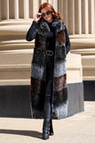 Donna Slayers Fabulous Furs Trendsetter Maxi Vest Style 14792-MLT in Multicolor;Faux Fur Maxi Length VEst;Fall Winter Faux Fur VEst; 