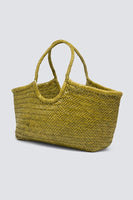 Dragon Diffusion Nantucket Bag Style 8892 in Bamboo Green;Hand Woven Real Leather Handbag;Green Woven Leather Totebag; 