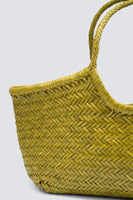 Dragon Diffusion Nantucket Bag Style 8892 in Bamboo Green;Hand Woven Real Leather Handbag;Green Woven Leather Totebag; 