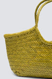 Dragon Diffusion Nantucket Bag Style 8892 in Bamboo Green;Hand Woven Real Leather Handbag;Green Woven Leather Totebag; 