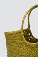 Dragon Diffusion Nantucket Bag Style 8892 in Bamboo Green;Hand Woven Real Leather Handbag;Green Woven Leather Totebag; 