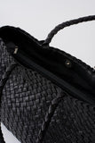 Dragon Diffusion Vintage Mesh Tote Style 8949 in Black; Woven Leather Tote Bag; Dragon Diffusion Woven Leather Ba