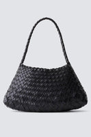 Dragon Diffusion Rosanna Style 8943 in Black;Woven Leather Handbag;Dragon Diffusion Bags; 