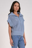 Elan Clothing Allie Zip Up Style SW11444 in Blue; 