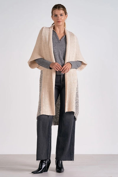 Elan Clothing Cliff Oversized Cardigan Style SW10950-A OW in off white;Over Sized Long Knit Cardigan;Fall Knit Long Cardigan; 