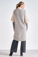 Elan Clothing Cliff Oversized Cardigan Style SW10950-A OW in off white;Over Sized Long Knit Cardigan;Fall Knit Long Cardigan; 