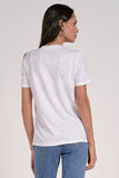 Elan Clothing Heart Tee Style NumberSMP10997 in White Heart;White Tee With a Pink Heart; 