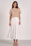 Elan Clothing Opal Sweater Dress Style SWV50098 WBE in White Beige Combo; 