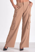 Elan Clothing Raja Pant Style PC2335 in Tan; Fall Cargo Trouser;  Career Trouser;  Career Cargo Trouser Pant; Elan Clothing Cargo Trouser Pant