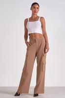 Elan Clothing Raja Pant Style PC2335 in Tan; Fall Cargo Trouser;  Career Trouser;  Career Cargo Trouser Pant; Elan Clothing Cargo Trouser Pant