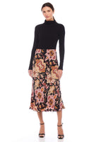 Fifteen Twenty CLothing Mia Midi Skirt Style 3F10300 Prt in Print;Floral Midi Skirt;Fifteen Twenty Floral Midi Skirt; 