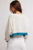 Free People Clothing We The Free into the blue pullover Style OB1984547 in Tropical Blue Combo