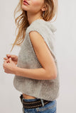 Free People Dream Maker Vest Style OB1984491in Heather Grey;knit vest