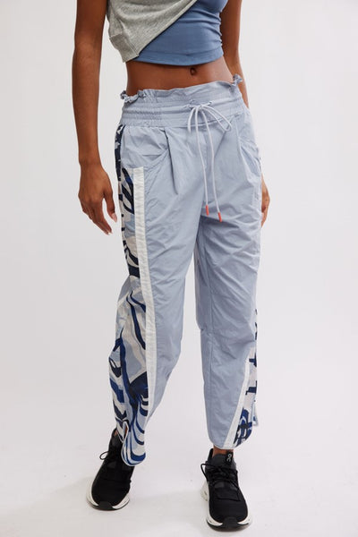 Free People Movement Champ Is Here Printed Pants Style OB2039615 in Steel Combo; 