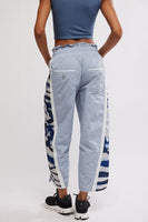 Free People Movement Champ Is Here Printed Pants Style OB2039615 in Steel Combo; 