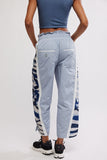 Free People Movement Champ Is Here Printed Pants Style OB2039615 in Steel Combo; 