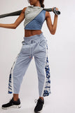 Free People Movement Champ Is Here Printed Pants Style OB2039615 in Steel Combo; 