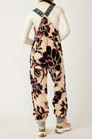 Free People Movement Printed Hit The Slopes Printed Salopette Style OB1605126 in Magnolia Combo;Free People Sherpa Overalls;Free People Printed Sherpa Overalls; 