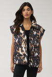 Free People Movement Printed in a Bubble Vest Style OB1497623 in Tortoise Shell and in Chevron Camper; Insulated Puffer Vest;  Free People Movement Puffer Vest