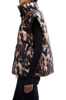 Free People Movement Printed in a Bubble Vest Style OB1497623 in Tortoise Shell and in Chevron Camper; Insulated Puffer Vest;  Free People Movement Puffer Vest