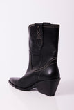 Free People Shoes Pitchfork Point Western Boot Style OB1959150 in Victorian Black Leather;Wester Style Ankle Boot;Free PEople Western Boot; 