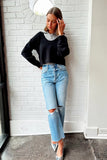 Line and Dot Clothing Lowen Sweater Style LT5732B in Black and Grey;2 piece layered sweater set; 