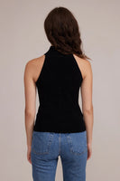 Lucy Paris Clothing Satu Halter Top Style SW2762 in Black; 