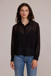 Lucy Paris Rana Embellished Button Down Style T2815-1 in Black; 